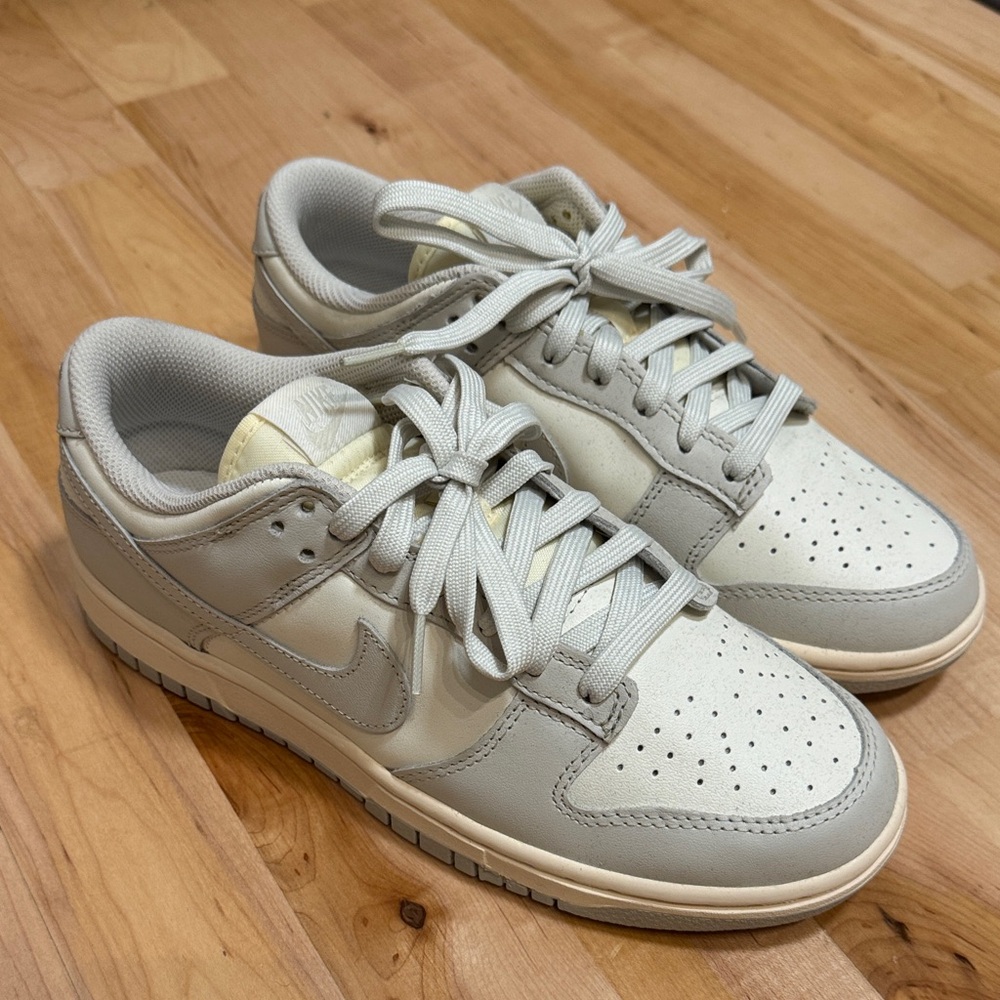 Nike Cream and Gray Low-Top Sneakers